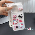 Cute Hello Kitty Love Cartoon Cat Claw 3D DIY Doll Case Compatible for IPhone 13 12 14 16 15 11 Pro Max 7Plus XR 16 7 6 15 6s Plus XS Max X SE2020 16E Dopamine New 2 in 1 Soft Case. 
