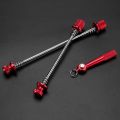 Kqueebee 1Set Quick Release Skewers Anti-Theft Aluminum Alloy Bicycle Wheel Hub Skewers Road Bike Quick Release Axle Bolt Set with Locking Keys. 