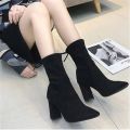 Pointed Toe Ankle Boots Fashion Block Heel Boot For Women's - Fashion | Women's Footwear | Boots For Women | Shoes For Women |. 