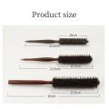 Wenefang Fashion 3Types Anti Static Boar Bristle Hair Brush Wooden Handle Small Round Brush Blow Drying Styling Hair Brush Hair Curly Comb. 