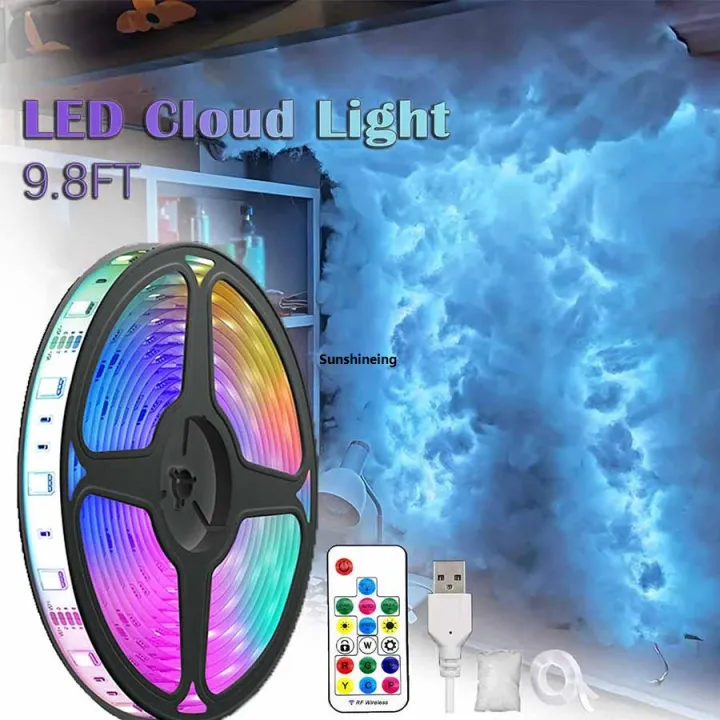 Night%20Light%20Decorative%20Color%20Light%20Adjustable%20Remote%20Control%20Plug%20USB9.83DLED%20Lightning%20Cloud%20Light%20with%20FT%20Ambiance%20Bedroom%20-%20Image%202