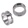 ARELENE 1 Pair Screw Fit Stainless Steel Ear Plugs Rings Flesh Tunnels Piercing Jewelry Steel Color, 22mm. 