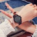 Luxury 360° Rotation Dial Fashion Starry Mesh Magnetic Buckle Casual Mesh Steel Strap Rhinestone Watches. 