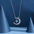 Aurora Premium Galaxy Moon Necklace  For women. 