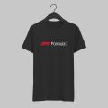 Formula 1 | Printed Black T-Shirt for Men & Women. 