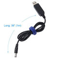 USB to DC Convert Cable 5V to 12V Voltage Step-Up Cable 5.5x2.1mm 1M. 
