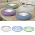 Round Shape  Drip Mold Easy Demold Decorative Handmade Craft Cement Silicone Mold Plaster Compatible Reinforced Silicone Candle Cup Mold for Interior Decoration Candle Making Gardening Enthusiasts. 