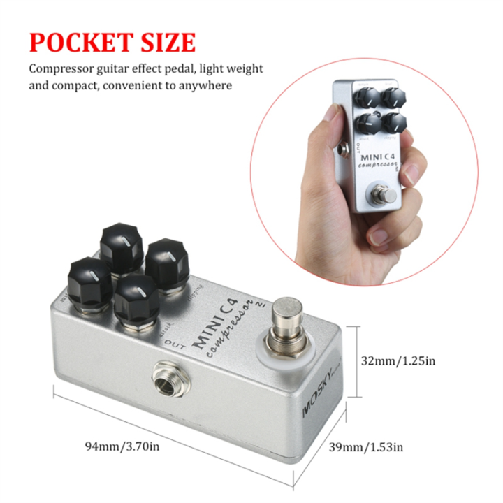 Sojhoop%20Audio%20MINI%20C4%20Compressor%20Guitar%20Effect%20Pedal%20True%20Bypass%20Guitar%20Effects%20-%20Image%202
