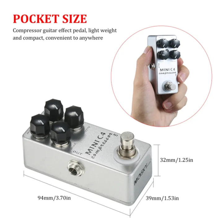Sojhoop%20Audio%20MINI%20C4%20Compressor%20Guitar%20Effect%20Pedal%20True%20Bypass%20Guitar%20Effects%20-%20Image%202