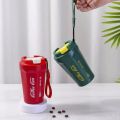 Stainless Steel Vacuum Insulated Hot Cold Travel Coffee Mug With Lid 400ML - Red. 