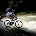 Waterproof Bicycle Light USB Charging Bike Front Flashlight Handlebar Horn - black blue. 