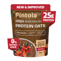 PINTOLA 25g High Protein Oats 1KG, Dark Chocolate,No Refined Sugar, with Almonds Raisin, Pumpkin and Chia Seeds, 8g Fibre, Rolled Oats, Breakfast Cereals. 