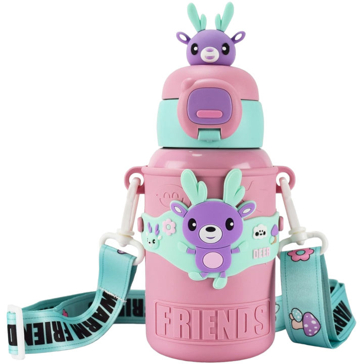 Warm%20Friends%20Kids%20Water%20Bottle%20450ml%20%7C%20316%20Stainless%20Steel%20Insulated%20Thermos%20%7C%20Vacuum%20Flask%20with%20Silicone%20Straw%20&%20Sleeve%20%7C%20Cute%20Animal%20Designs%20%7C%20Portable%20Sipper%20for%20Children%20-%20Image%203