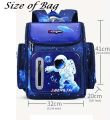 Waterproof School Bag 3D Astronaut Space Sky Pattern Backpack for Primary School Students Bag for Class 1 to 3. 