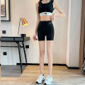 [2329 People Collection ] Dingguagua Shark Pants Summer New Mesh Outer Wear Yoga Women's Nine-point Pants High Waist Slim Fit Leggings Women. 