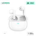 (WS201-15612) UGREEN HiTune H5 Wireless Earbuds, Wireless Earbuds Bluetooth 5.3, HiTune H5 Headphone Semi-in-ear Earphone, 4 Mics Noise Cancelling Headset, 26H Play Time Fast Charging, 13.6mm Large Driver,Lightweight IPX5 Waterproof Game Mode. 