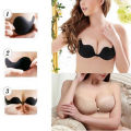 Push Up Silicone Bra Self Adhesive Seamless Strapless Bra Front Closure 3/4 Cup Gel Invisible Bras for Women Backless. 