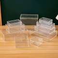 Durable Multi Size Storage Box High Transparency Acrylic Food Gift Packaging with Cover Plastic Container Home. 