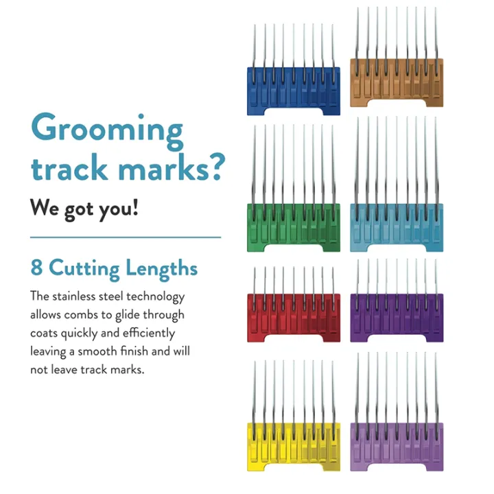 Stainless%20Steel%20Metal%20Combs%20Set%208-Colors%20for%20Professional%20Animal%20Clipper%20Guide%20Attachment%20for%20Pet%20Dog%20Cat%20Horse%20-%20Image%205