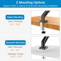 Gas Spring Single Arm Desk Monitor Stand With Vesa Mount For 17 To 27 Inch Screen. 