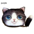 New Coin Change Purse Cute Design Big Face Small Tail Cat Coin Bag with Zipper Cartoon Cat Zero Wallet Cat Head Meow. 