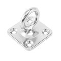 NAMUNY 6Pcs Square Swivel Pad Eye Rotatable Ceiling Hook Wall Mounted Hook Stainless Steel Eye Pad Plate for Yoga (with Screws). 
