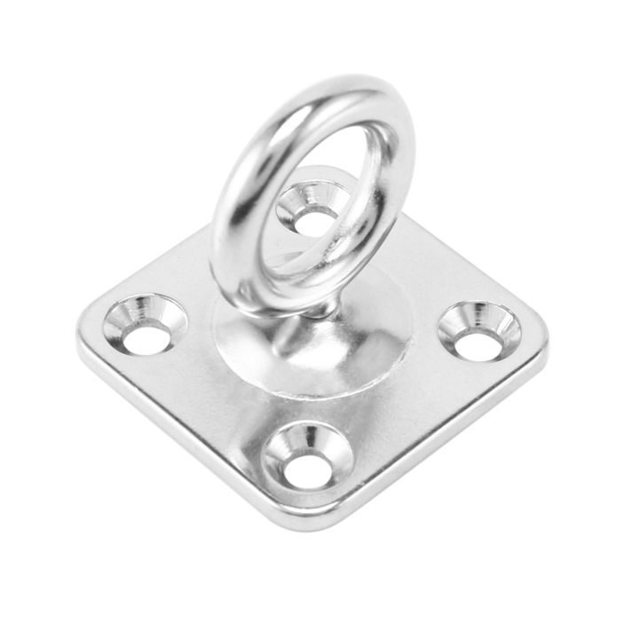 NAMUNY%206Pcs%20Square%20Swivel%20Pad%20Eye%20Rotatable%20Ceiling%20Hook%20Wall%20Mounted%20Hook%20Stainless%20Steel%20Eye%20Pad%20Plate%20for%20Yoga%20(with%20Screws)%20-%20Image%206