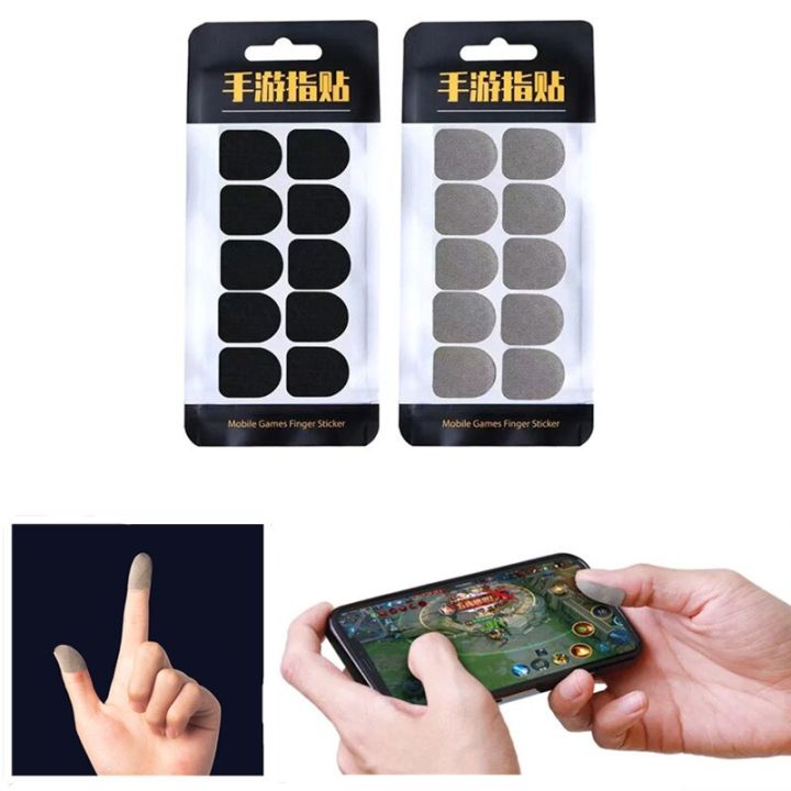 10pcs Mobile Games Finger Sticker Breathable Game Controller Finger Sleeve For Pubg Sweat Proof Non-Scratch Touch Screen Gaming Thumb Sticker
