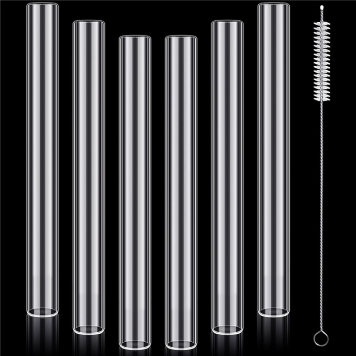 12 Pcs 4inch Clear Borosilicate Glass Tube 12mm OD 8mm ID 2mm Thick ...