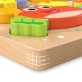 New Multicolor Wooden 3D Puzzle Cartoon Animal Fruits Dinosaur English Learning Puzzle Hand-eye Coordination Animals Jigsaw Toys Gifts. 