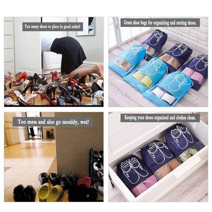 1Pc%20Portable%20Travel%20Shoe%20Bag%20,%20Waterproof%20Shoe%20Bag%20For%20Gym%20,%20Travel,Space-saving%20Dust-proof%20Storage%20Bag%20With%20Rope%20Non-woven%20Shoe%20Bag%20-%20Image%204