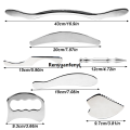 Renyuan 1/4/7 Pcs Great Stainless Steel Gua Sha Scraping Massage Tool Set Original for Back, Legs, Arms, Neck, Shoulder and Whole Body Acupoints. 