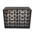 75Pc Combined Transparent Drawer Storage Cabinet Detachable Black Parts Box Hardware Sorting Box. 