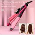 2 In 1 Hair Straightener And hair Curler Machine For Women Curl And Straight Hair Iron. 