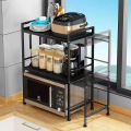 Microwave Oven Adjustable 2 Layers Kitchen Storage Rack. 