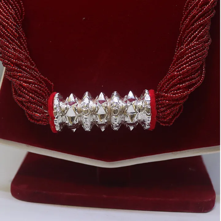Pure%20Silver%20Tilhari%20With%20Red%20Pote%20-%20Image%203