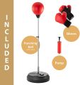 Height Adjustable Boxing Training Punching Bag With Stand And Gloves Set. 