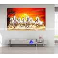 Single Panel 7 Running Horse Canvas | Wall | Home Decor | Canvas | Wall Art With Frame. 