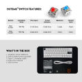 Fantech MAXFIT61 FROST Wireless Gaming Keyboard RGB 3 Mode Universal Hotswap. 