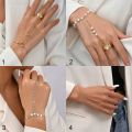 OKL9 Gifts Tassel for Women Girls Hand Accessories Hand Harness Bangle Finger Ring Slave Chain Bracelet Linked Finger. 