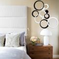 5PCS/Set DIY Wall Art TV Background 3D Circles Wall Stickers Mural Round Decals. 
