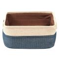 Storage Bins,Collapsible Fabric Storage Basket with Dual Handles, Foldable Toy Bins for Clothes Storage,Home Organizer for Bedroom Office Closet Kitchen Dark Blue S. 