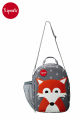 3 Sprouts Insulated Lunch Bag for Kids - Reusable Tote with Shoulder Strap, Handle and Pockets,Fox. 