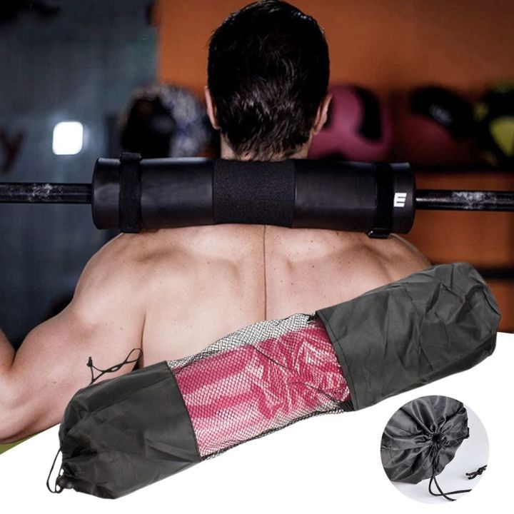 Mesh Bag Neck Shoulder Protective Barbell Pad Bag Lunges Hip Thrusts Accessories Shoulder Pad Pouch Weight Lifting Training Storage Bag Drawstring Bag
