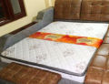 Modern Luxury King Size Bed set Furniture with Massager Off White With 6 inch Spring Chirag Mattress. 