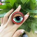 DISICHEN Turkish Lucky Blue Evil Eye Abstract Phone Grip Stand Tok Phone Holder Griptok for IPhone 13 Samsung Huawei Xiaomi Black Bracket. 