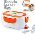 2 In 1 Electric Heating Lunch Box 40 W With Spoon And Two Compartments Food Warmer Food Heater. 