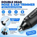 Nose Hair Trimmer, Professional Painless Nose and Ear Hair Trimmer with Waterproof Double-Edge Blade, USB Rechargeable Nose Hair Trimmer with, for Men and Women (Black). 