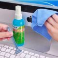 laptop screen cleaner Laptops Screen Cleaning Kit 3 in 1, Professional Laptop Cleaning kit With 100 ml Spray Bottle 1 Brush 1 Micro Fibre Cloth Set For Mobiles, LCD, LED, Computers and Motherboard Camera. 
