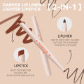 MLSMILE Double Ended Lipstick Pen Color Rendering 2-in-1 Lipstick Lip Liner. 